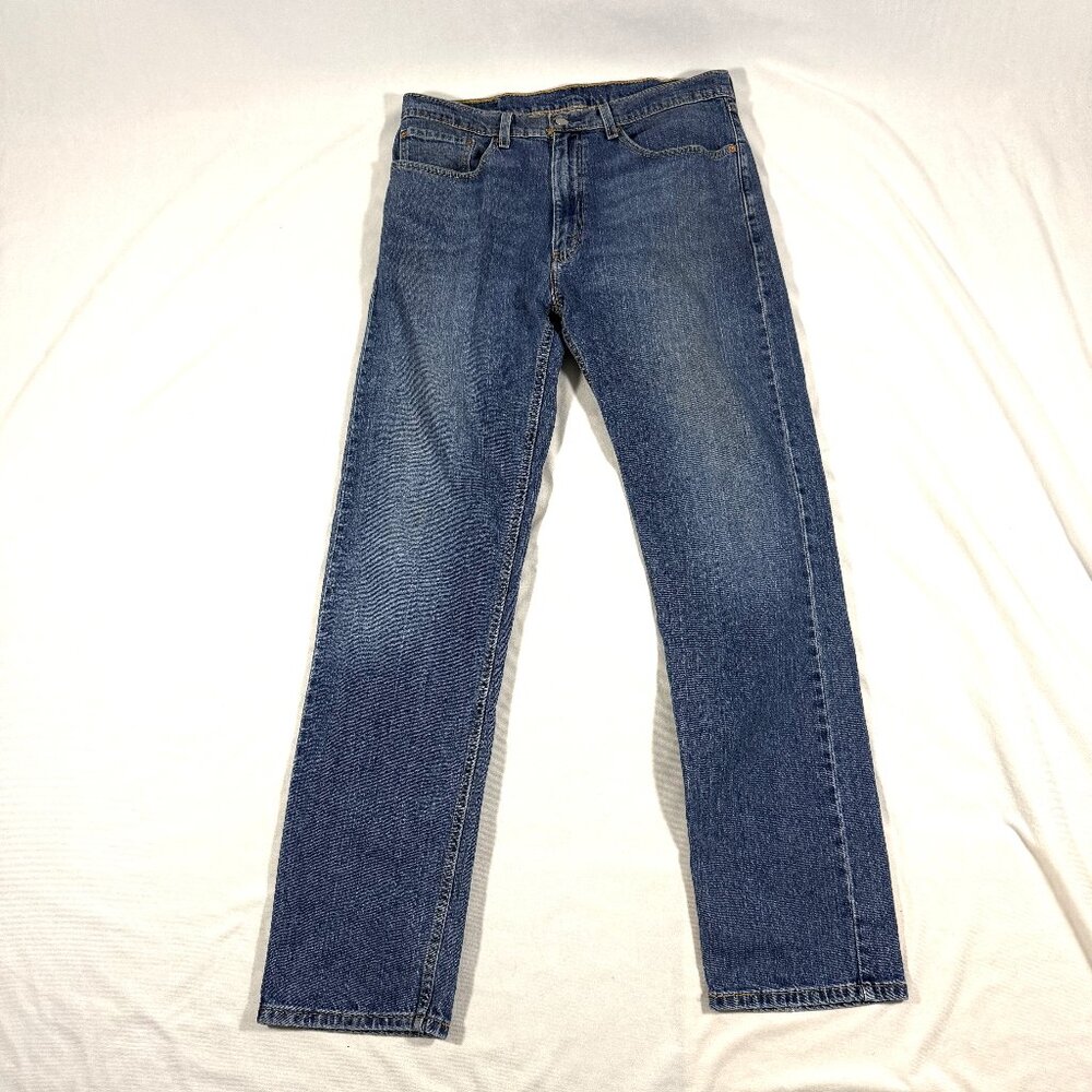 Levis 505 Jeans 36X34 Blue Perfectly Faded - Picture 2 of 10